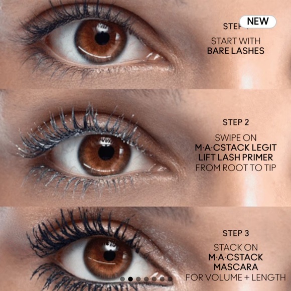 x3 MAC STARK STACK LEGIT LIFT MASCARA PRIMER (WHITE) LOT BUNDLE 3ML SIZE BN - Picture 5 of 13